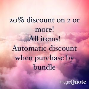 20% bundle discount!! Just 2 items to qualify